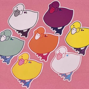 Duck Sticker - Pride Ducks Clear Vinyl Stickers - Pride Month, LGBTQIA+