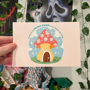 Carte postale champignon - Il y a tellement de champignons dans mon coeur Carte postale champignon - Amoureux de la nature, Champignons