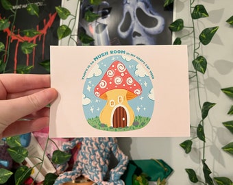 There is so Mushroom in my Heart Mushroom Cottage Postcard - Nature Lover, Mushroom House