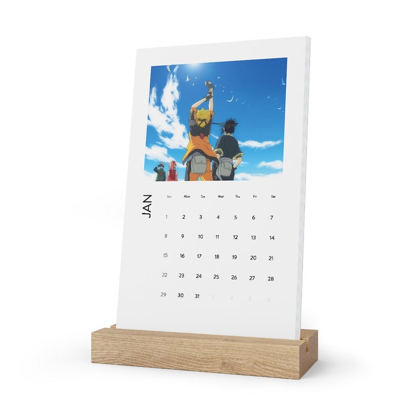 Naruto Theme Vertical Desk Calendar 2023 Etsy