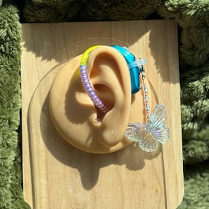 Iridescent Butterfly Hearrings Hearing Aid Charms