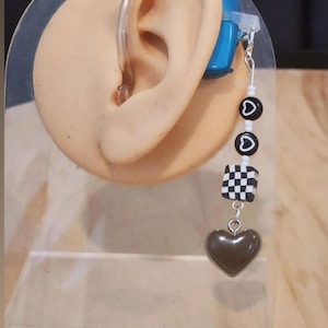 Checkered Hearts Hearrings for Hearing Aids