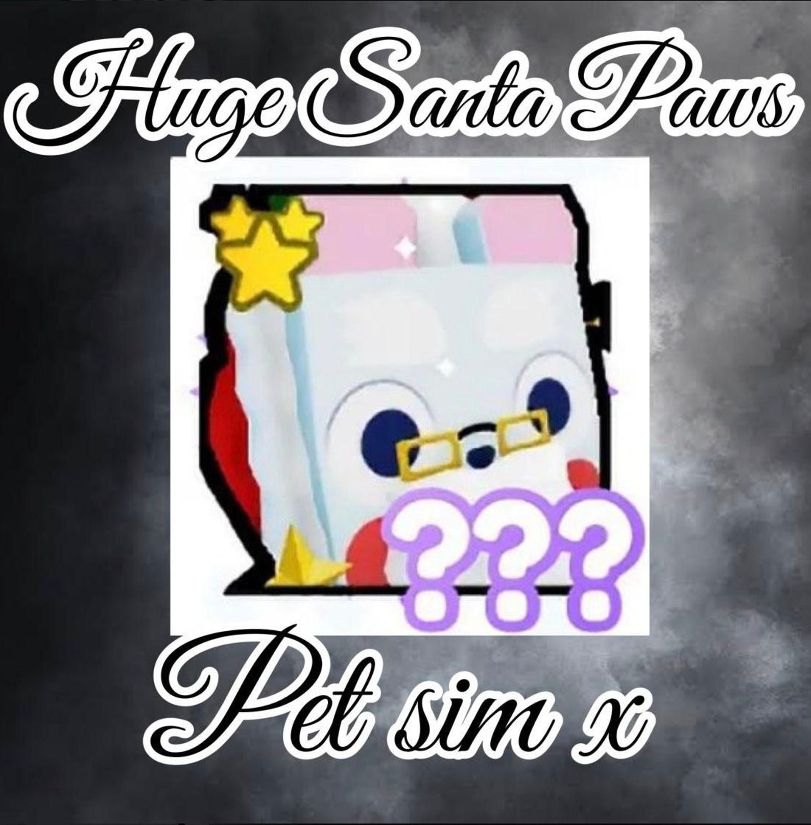 Huge Santa Paws Pet Sim X PSX Art Portrait PNG Etsy