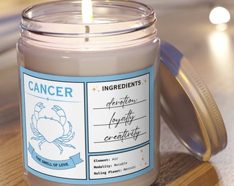 CANCER Zodiac Sign Scented Candle Gift