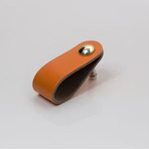 Leather Drawer Pull/Handle/Knob - Apricot