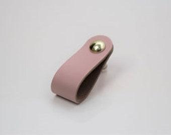 Tirador/manija/perilla de cuero para cajón - Rosa