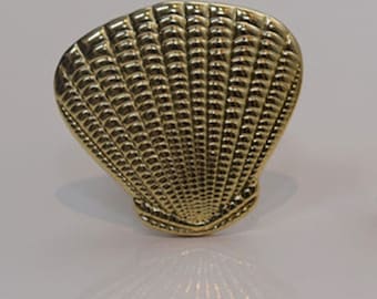 Perilla de marisco de primera calidad, dorada, manija para armario de cocina, tocador, armario de casa, reciclaje