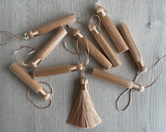 Borla de seda color champán - Paquete de 10