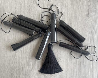 Borla de seda negra Noir - Paquete de 10