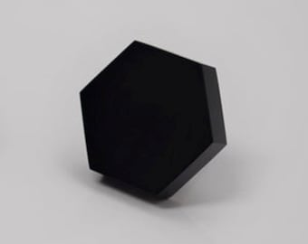 Perilla hexagonal de latón macizo, color negro