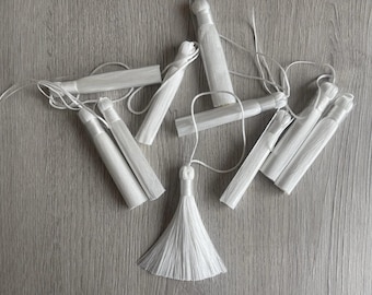 Borla de seda Blancanieves - Paquete de 10