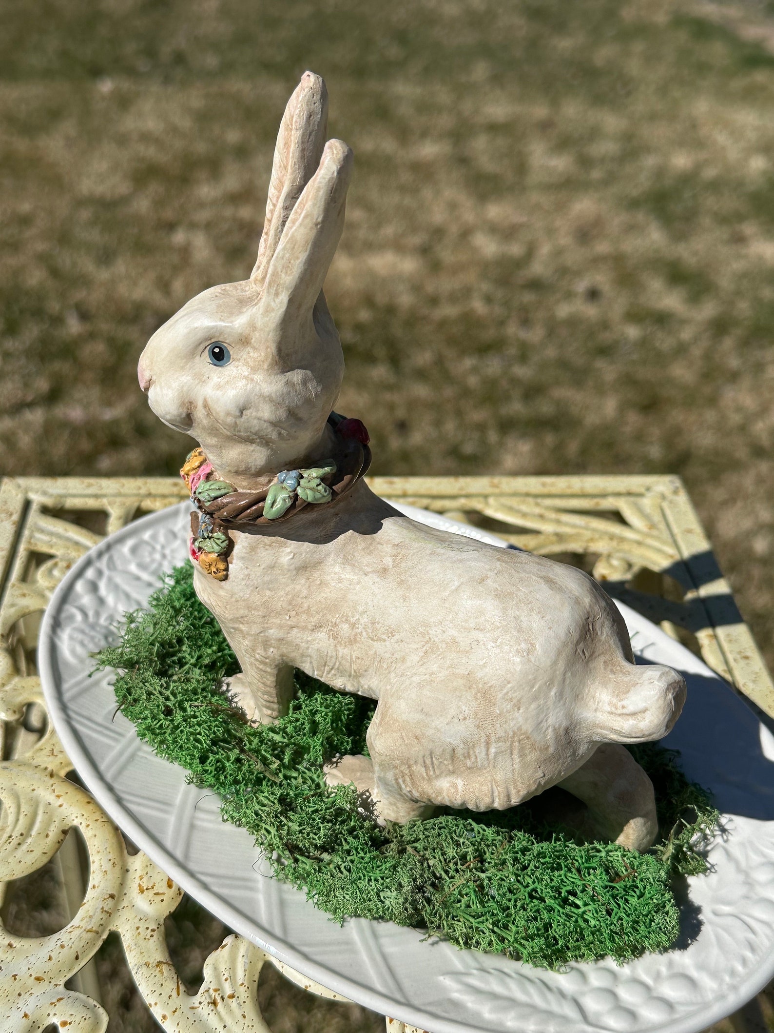 Rare Vintage Easter Rabbit Figurine Easter Decor Holiday Decor