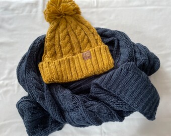 Hat and Chunky Knit Scarf Set, North Coast Gifts NI, Chunky