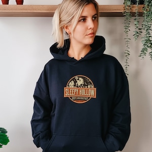 Halloween Shirt Sleepy Hollow Shirt retro fall Salem Headless Horseman vintage graphic Unisex Hoodie Hooded Sweatshirt