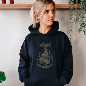 Sak Yant Thai Thailand Blessing protection Tattoo boho gift for her Unisex Hoodie Hooded Sweatshirt