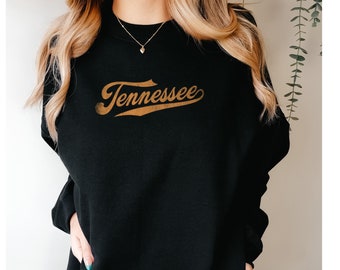 Tennessee shirt, Vintage Football, trendy boho gift for her game day shirt football college Unisex Crewneck Sweatshirt