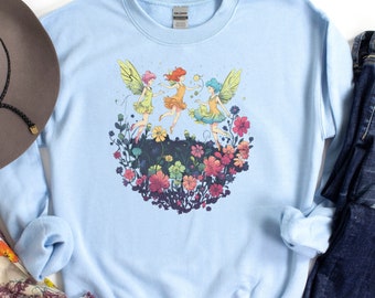 Fairy fairycore botanical aesthetic grunge wildflower shirt cottagecore Unisex Heavy Blend Crewneck Sweatshirt