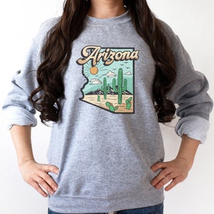 Arizona State Wüste Vibe Kaktus Road Trip Grand Canyon Tshirt Shirt Unisex Rundhals Sweatshirt