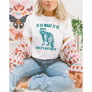 It is what it is Raccoon shirt, Meme shirt, Funny shirt for women, Mental health,  Unisex Jersey Short Sleeve Tee T-shirt