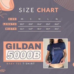 a women's size chart for a t - shirt with a picture of a