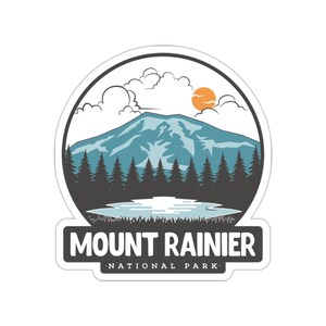 Mount Rainier Wandern Camping Abenteuer Berg Indoor outdoor Laptop Wasserflasche Aufkleber Gestanzte Aufkleber