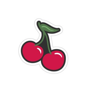 Lucky Cherries Cherry triple cherry Indoor outdoor laptop water bottle car Sticker Die-Cut Stickers