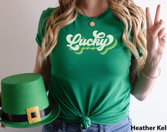 St Patricks Shirt Shamrock Retro St Patricks Shirt St Pattys Bestseller Lucky Unisex Jersey Short Sleeve Tee T-Shirt