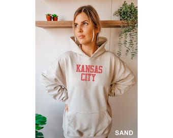 Kansas City Shirt, Game Day, Shirt for Women, Sports Mom fan shirt  Unisex Hoodie Hooded Sweatshirt