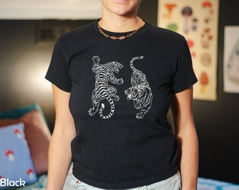 Chemise tigre pour femme cadeau tigre Ying Yang t-shirt bébé y2k, bébé fille, vêtements y2k, tee-shirt y2k