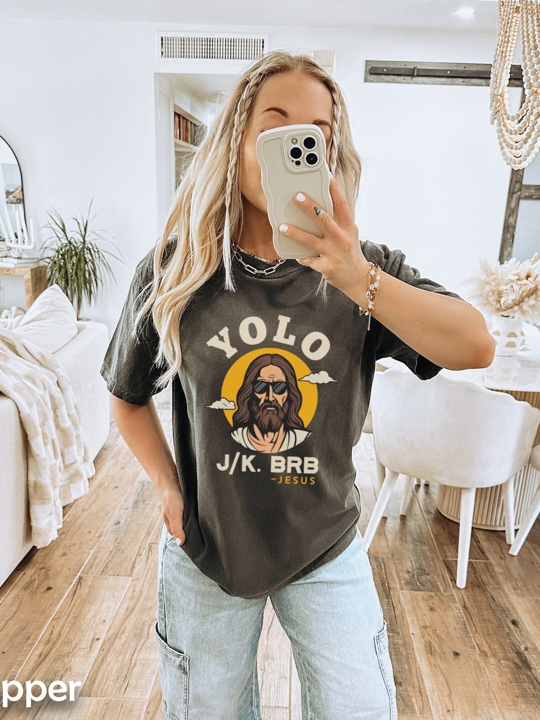 Yolo Brb Jesus Funny Jesus Christian Apparel, Easter Shirt for