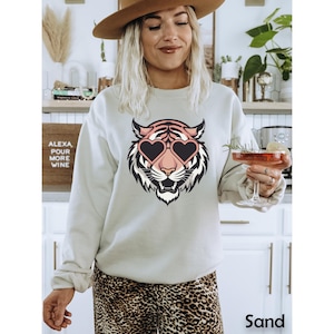Tiger shirt, Game day, sports mom, School Spirit, Football, Softball Retro Mascot Unisex Crewneck Sweatshirt