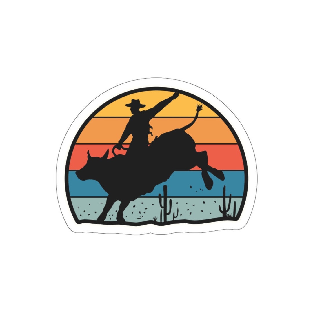 Adesivo Auto Cowgirl Rodeo CHANYI - Decalcomania In Vinile 18.5x13.9 Cm, Per Auto, Moto, Frigo | Nero/Argento