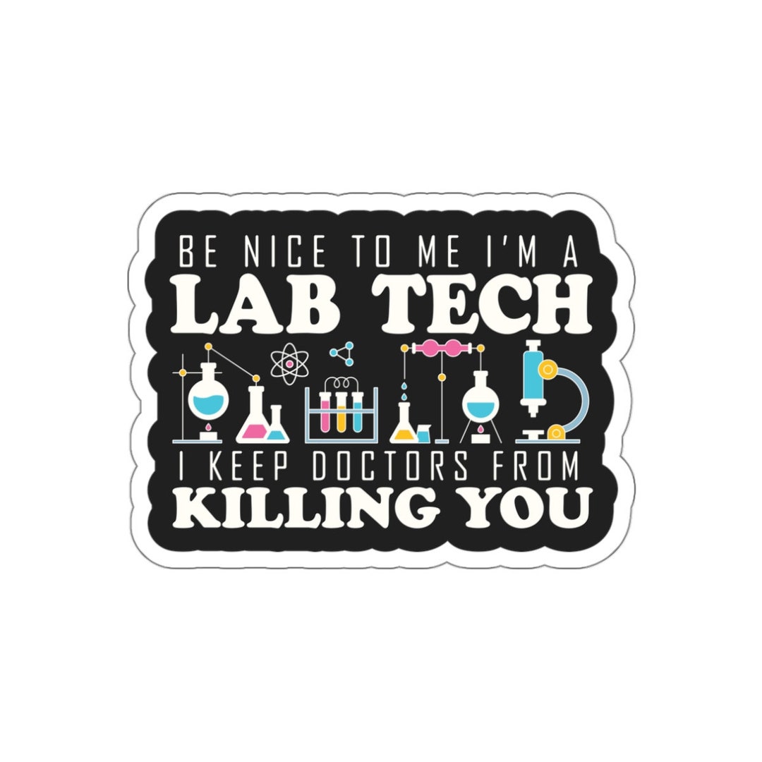 Funny MT, LT, CLS, Medical Clinical Technologist Lab Tech Sticker Clean ...
