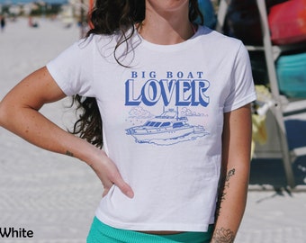 Y2k baby-t-shirt, sjötröja, sjölivsbåtströja, sommarsjötröja, present till henne, babyflicka, Y2K-kläder, Y2K-t-shirt med crop top