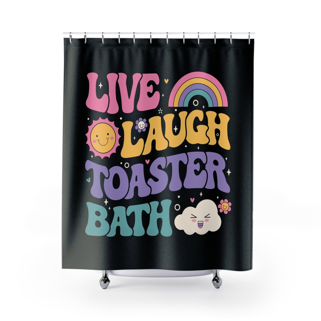 Funny Shower Curtain Cool Bathroom Decor, Dark Humor, Live Laugh ...