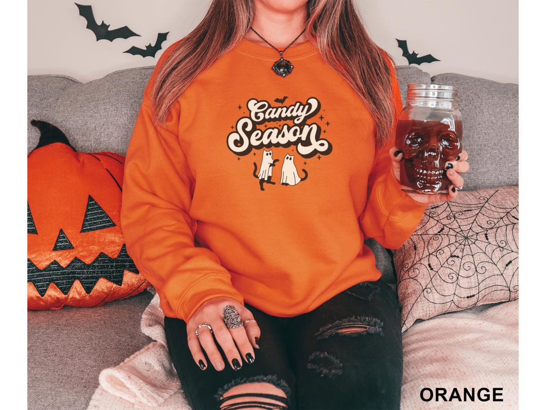 Funny Halloween Shirt, Candy Season Shirt for Women, Spooky Season