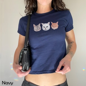 Kawaii Cat Shirt for women, Funny Cat Shirt, y2k baby tee, baby girl, y2k clothing, y2k tee t-shirt