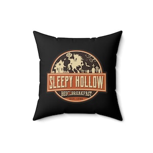 Halloween Decoration Sleepy Hollow Bed and Breakfast Decorative accent indoor throw pillow cushion Spun Polyester Square Pillow