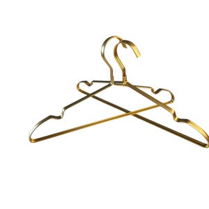 28 Gold Metal Clothes Hanger With Notches & Bar For Multi-Use