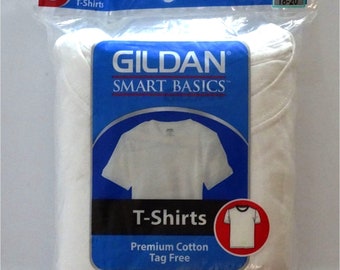 Boys White Cotton T-Shirt XL - 3 Pack -Gildan