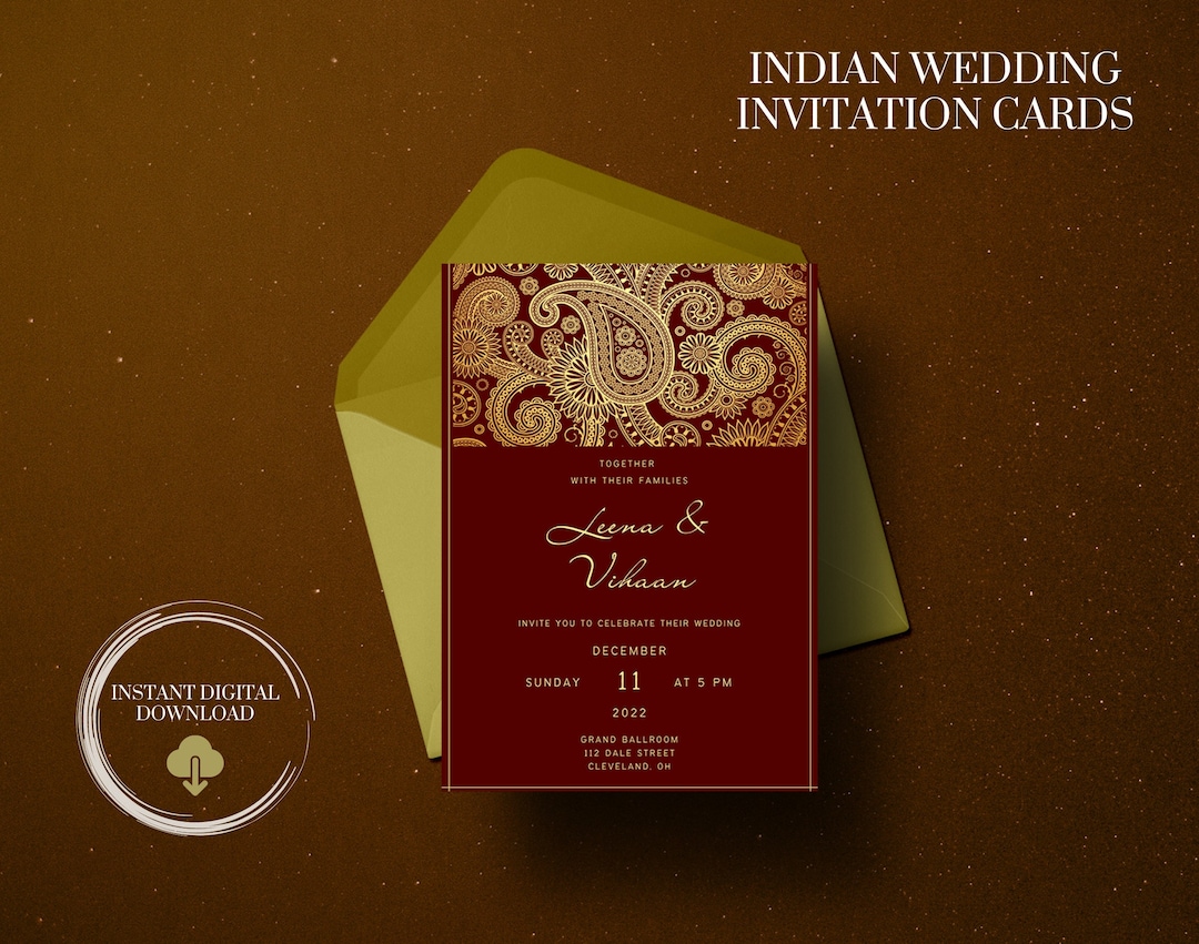 Indian Wedding Invite for Desi Couples | Save the Date Cards | Wedding ...