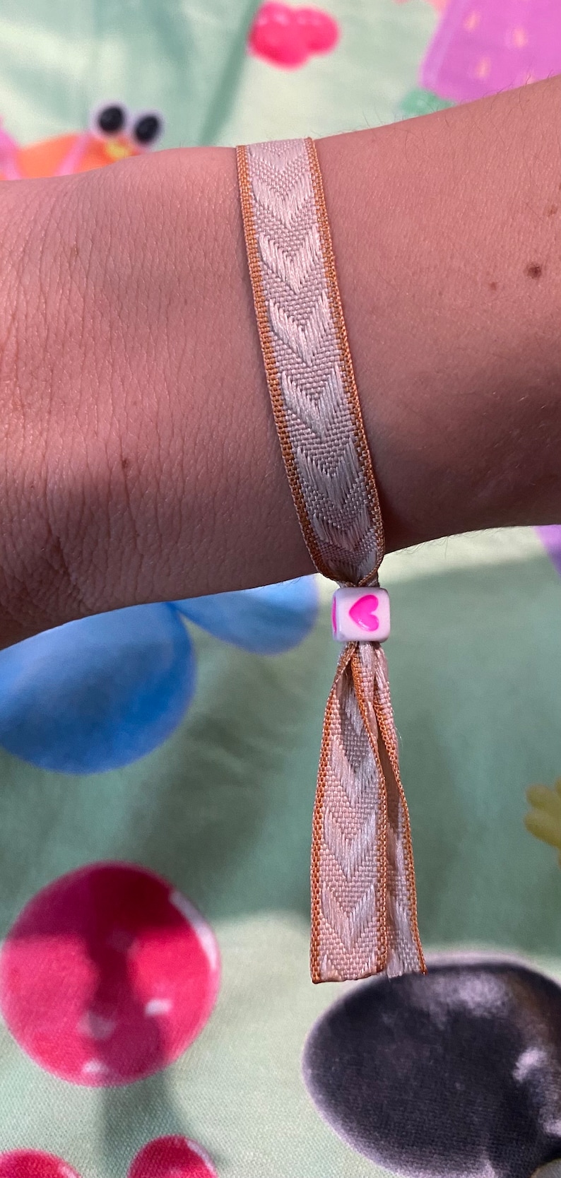 Pulseras de cinta, Pulseras de festival, Pulseras de verano, Pulseras de neón, regalo hecho a mano imagen 10