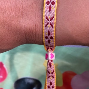 Pulseras de cinta, Pulseras de festival, Pulseras de verano, Pulseras de neón, regalo hecho a mano imagen 6