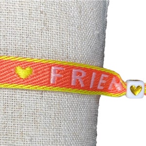 Braccialetti a nastro, braccialetti Festival, braccialetti estivi, braccialetti Neon, regalo fatto a mano Best Friends