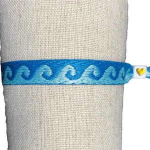 Braccialetti a nastro, braccialetti Festival, braccialetti estivi, braccialetti Neon, regalo fatto a mano Blue waves