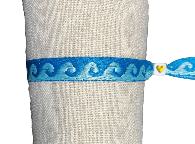 Braccialetti a nastro, braccialetti Festival, braccialetti estivi, braccialetti Neon, regalo fatto a mano Blue waves