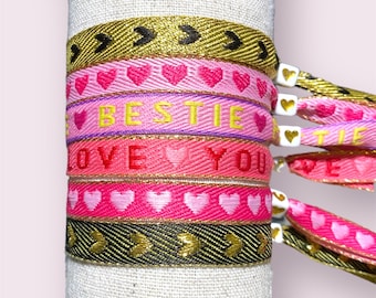 Ribbon bracelets, Festival bracelets, Summer bracelets, Neon bracelets, handmade gift