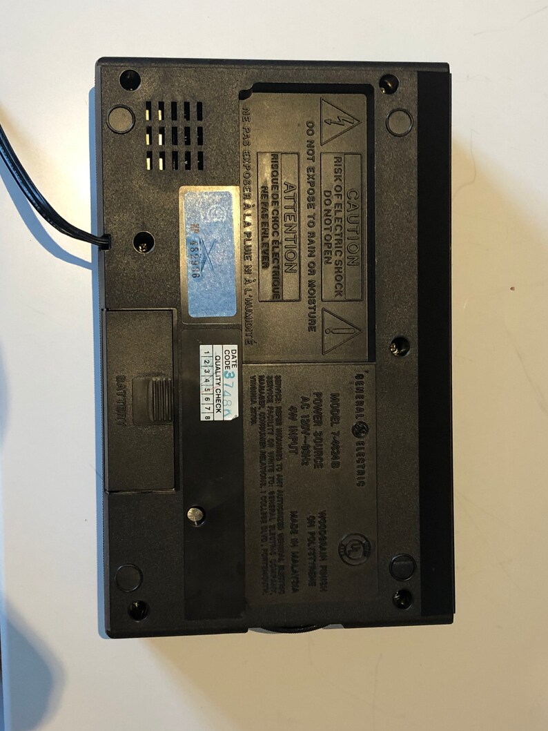 Vintage GE Radio Alarm Clock Wood Grain Finish Etsy