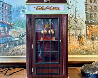 Vintage 1930s Back to the Oldies Telephone Booth AM/FM Classic