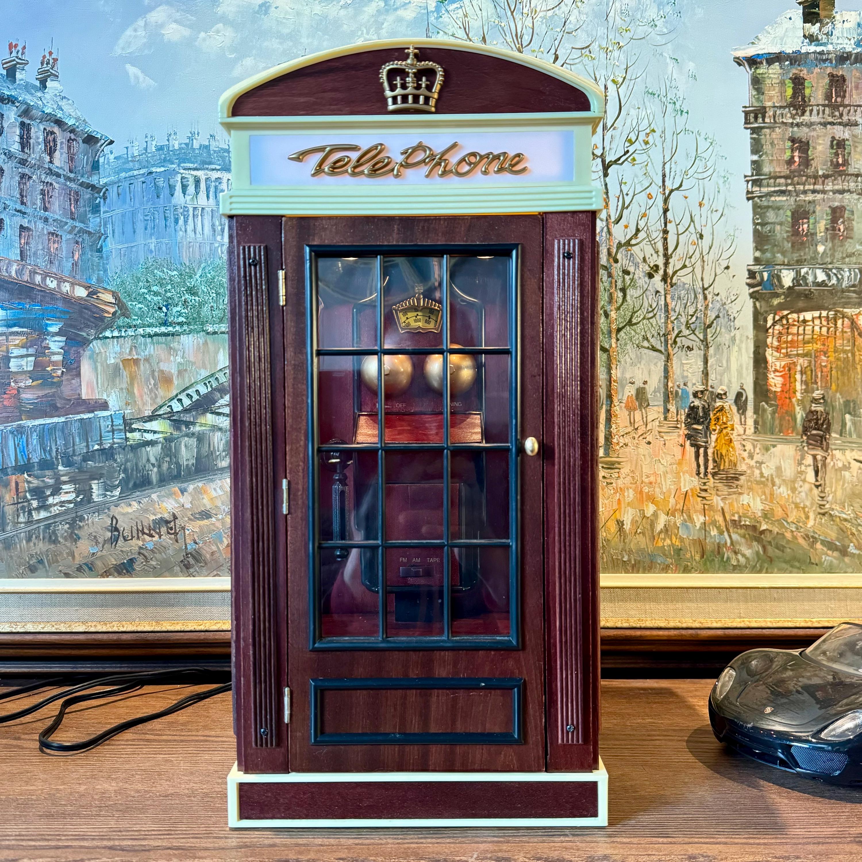 Vintage 1930s Back to the Oldies Telephone Booth AM/FM Classic